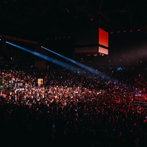 An arena full of people